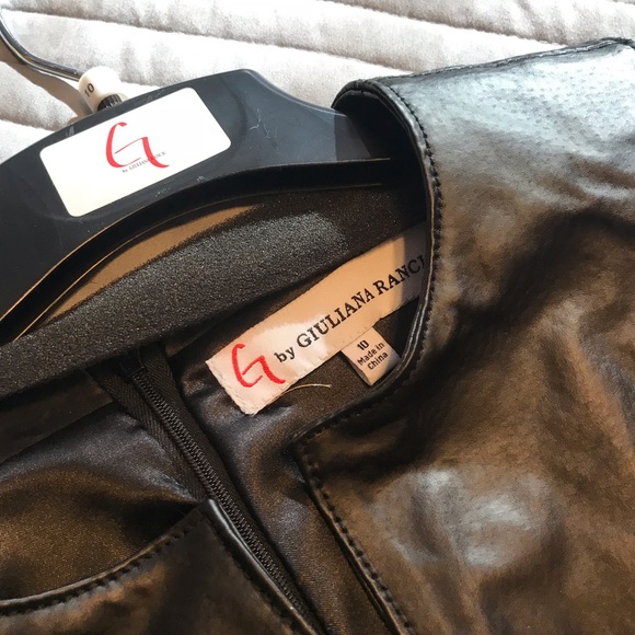 100% Genuine Leather Sleeveless Dress w/ Pockets - Picture 3 of 6